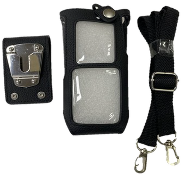 LCY025 Чехол из жесткой кожи с нейлоновым ремнем и клипсой, для радиостанций DMR серии HP7 (с дисплеем, клавиатурой и стандартным аккумулятором)